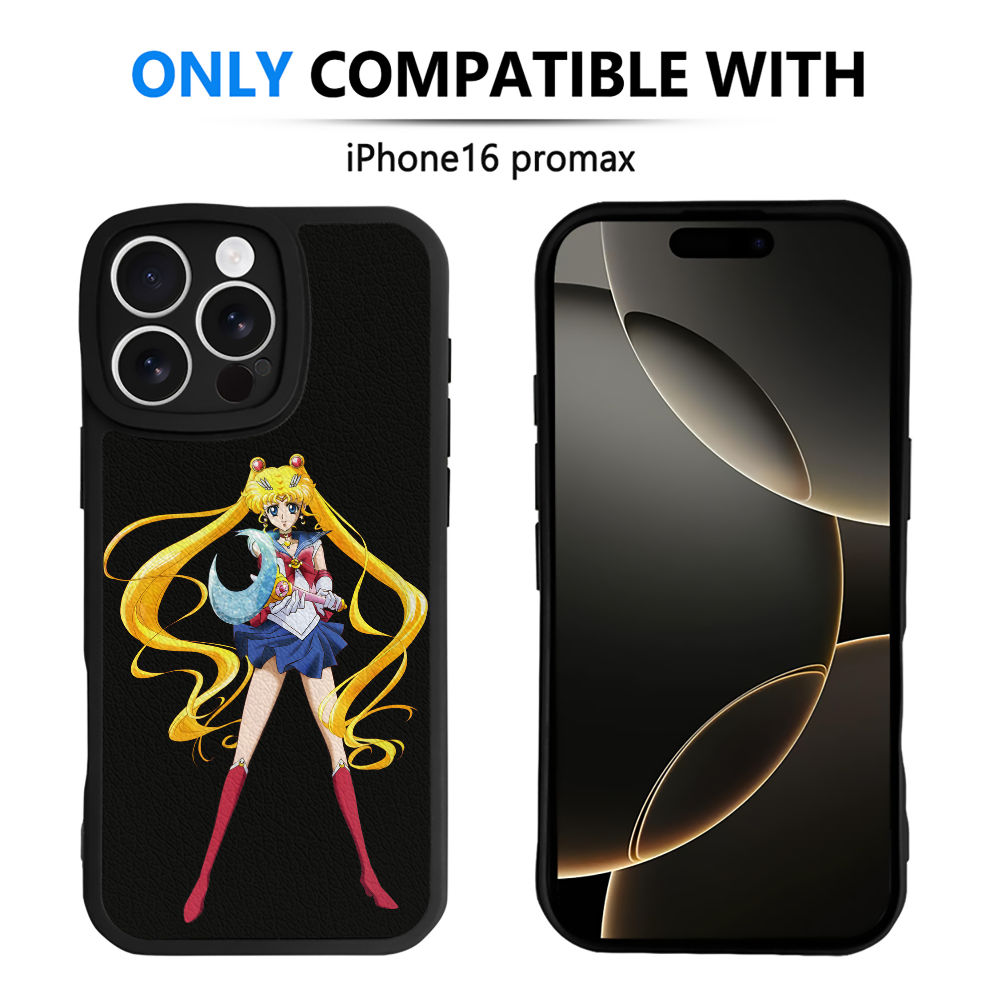 （画像用） 美少女戦士セーラームーン 月野 うさぎ つきの うさぎ Sailor Moon Tsukino Usagi 【iPhone 16シリーズ対応】シリコンスマホケース（レザー調） 材質：シリコン